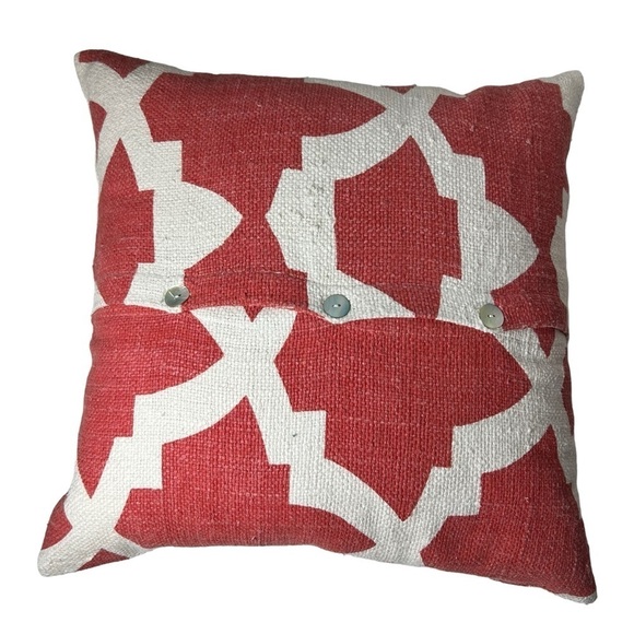Mela Artisans Ikat Pillow **COVER 20 X 20 Pearly Button Closure NEW Square Throw - Picture 2 of 10